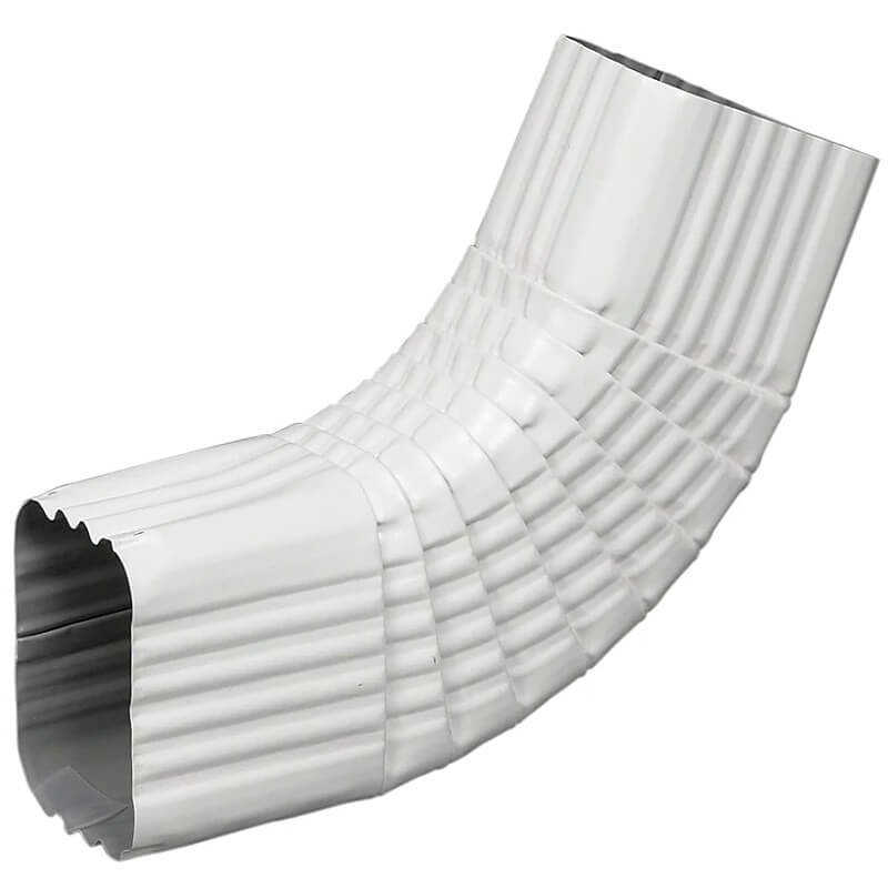 Amerimax White Aluminum Style “B” Gutter Side Elbow 3”x4”