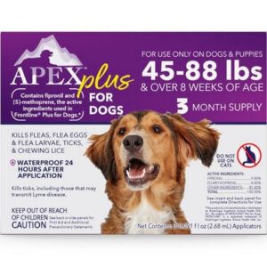 Apex Plus Flea & Tick Prevention for Large Dogs 45-88 lb 3 pk