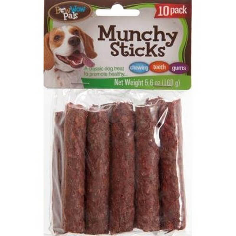 Bow Wow Pals Munchy Stick Dog Treats 10 pk