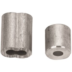 Campbell Aluminum Wire Rope Ferrule & Stop Set 1/4”