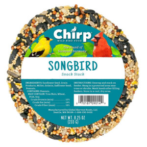 Chirp Songbird Sunflower Seeds Wild Bird Food Snack Stack 8.25 oz
