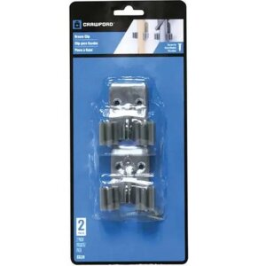 Crawford Gray Vinyl Coated Plastic Broom Grip Clip 1/4” 2 pk