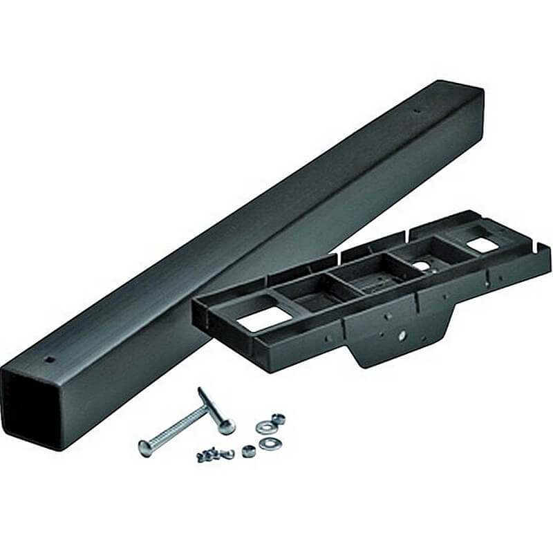 Gibraltar Patriot Black Powder-Coated Polymer Mailbox Post 46.9”