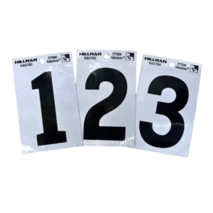 Hillman 3" Reflective Numbers Self Adhesive