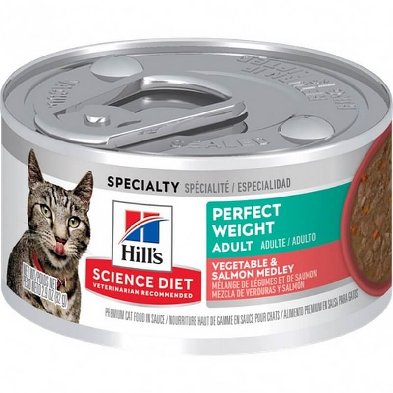 Hill’s Science Diet Perfect Weight Salmon & Vegetable Medley Canned Cat Food 2.9 oz