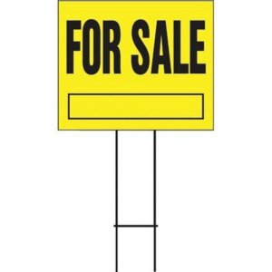 Hy-Ko Plastic “For Sale” Sign with Frame 20”x24”