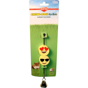 Kaytee Chew-Moji Ka-Bob Wooden Small Pet Refillable Treat Holder