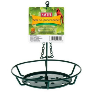 Kaytee Wild Green Metal Stack & Cylinder Bird Feeder 8”