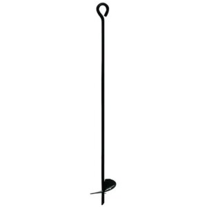 Kermco Black Painted Tie-Down Eye Anchor with Auger 1/2”x30”