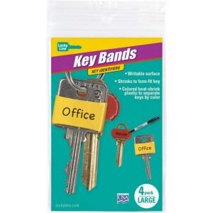 Lucky Line Assorted Plastic Large Key Sleeves 4 pk