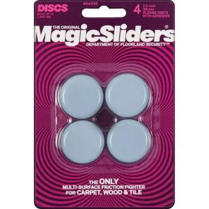 Magic Sliders Round Self-Adhesive Sliding Discs 1-1/2” 4 pk