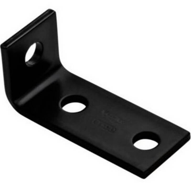 National Hardware Black Steel Offset Leg Corner Brace 3-1/2”x1-1/2”x3/16”