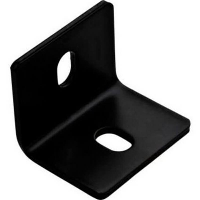 National Hardware Heavy-Duty Black Steel Rounded Square Corner Brace 2.4”x3”x3/16”