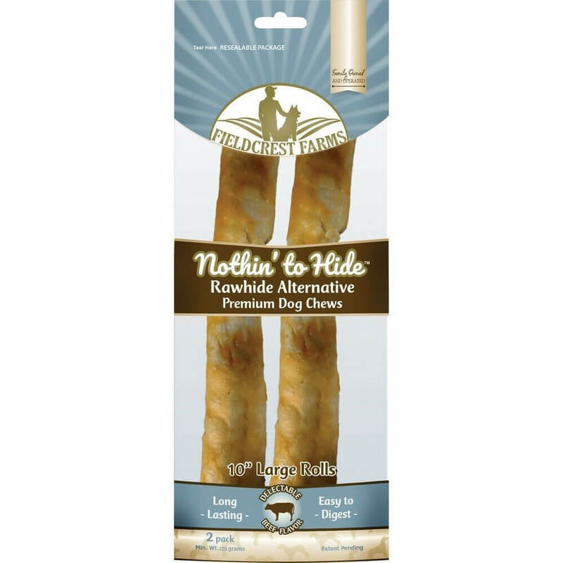 Nothin’ to Hide Beef Flavor Dog Chew Treat Rolls 10” 2 pk