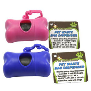 Pet Solutions Bone Shaped Pet Waste Bag Dispenser with Bags