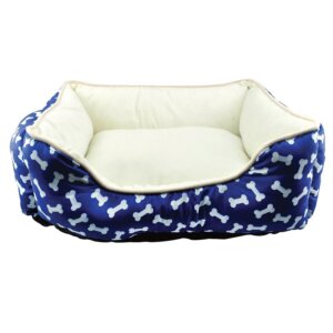 PetEdge Slumber Bone Print Pet Cuddler Bed 19”