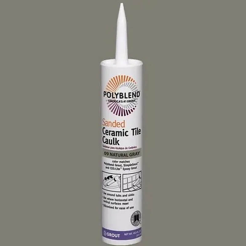 Polyblend Natural Gray Sanded Ceramic Tile Caulk 10.5 oz