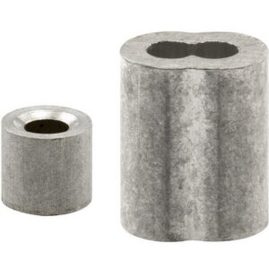 Prime-Line Aluminum Cable Ferrules & Stops 5/32” 2 pk