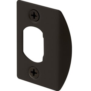 Prime-Line Classic Bronze Steel Latch Strike Plate 2.25”x1.44” 2 pk