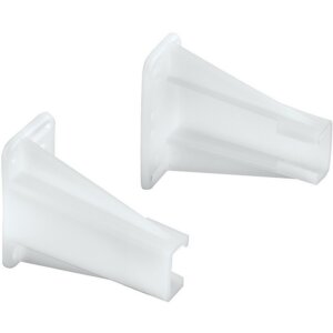 Prime-Line White Nylon Plastic Ball-Bearing Rollers Drawer Slides Track Bracket 2-3/4”