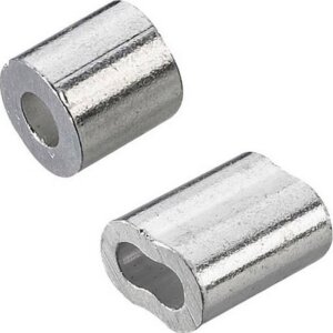 Richelieu Aluminum Cable Ferrules & Stops 3/16” 2 pk