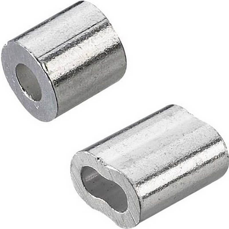 Richelieu Aluminum Cable Ferrules & Stops 3/32” 2 pk