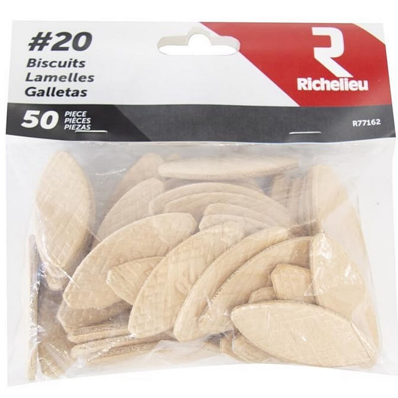 Richelieu Flat Wood Plate Joining Biscuits 2-1/4” 50 pk