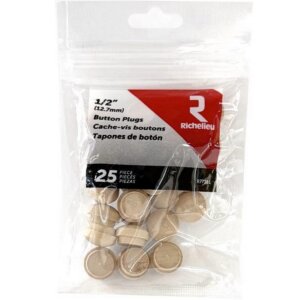 Richelieu Round Birch Button Plug 1/2” 25 pk