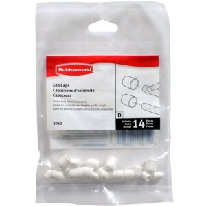 Rubbermaid White Plastic End Caps 14 pk