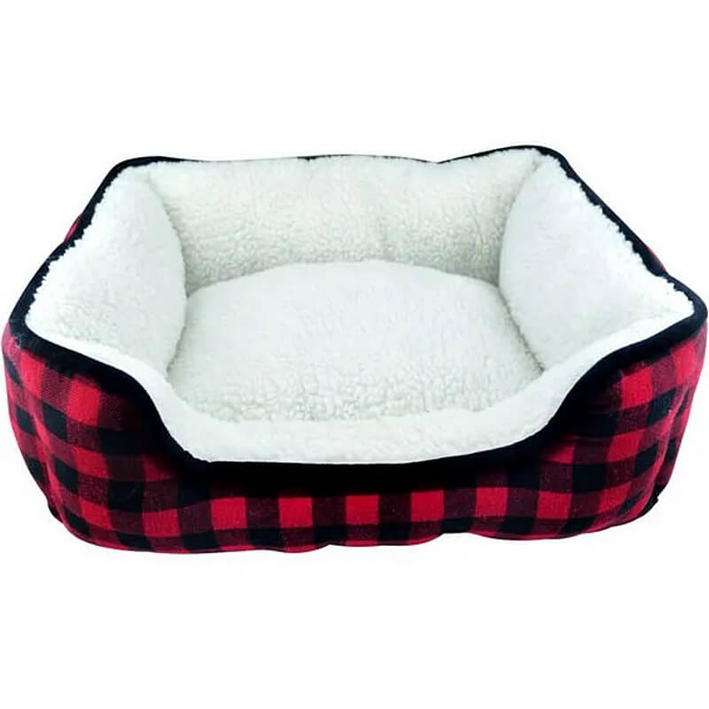 Slumber Pet Buffalo Check Cuddler Pet Bed 19”