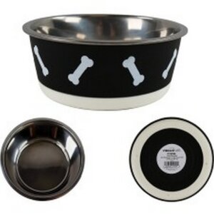 Stainless Steel Bone Design Dog Bowl 24 oz