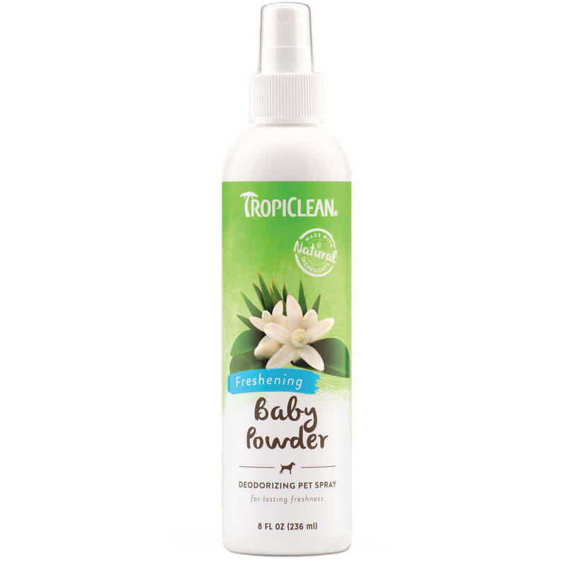 TropiClean Baby Powder Deodorizing Pet Spray 8 oz