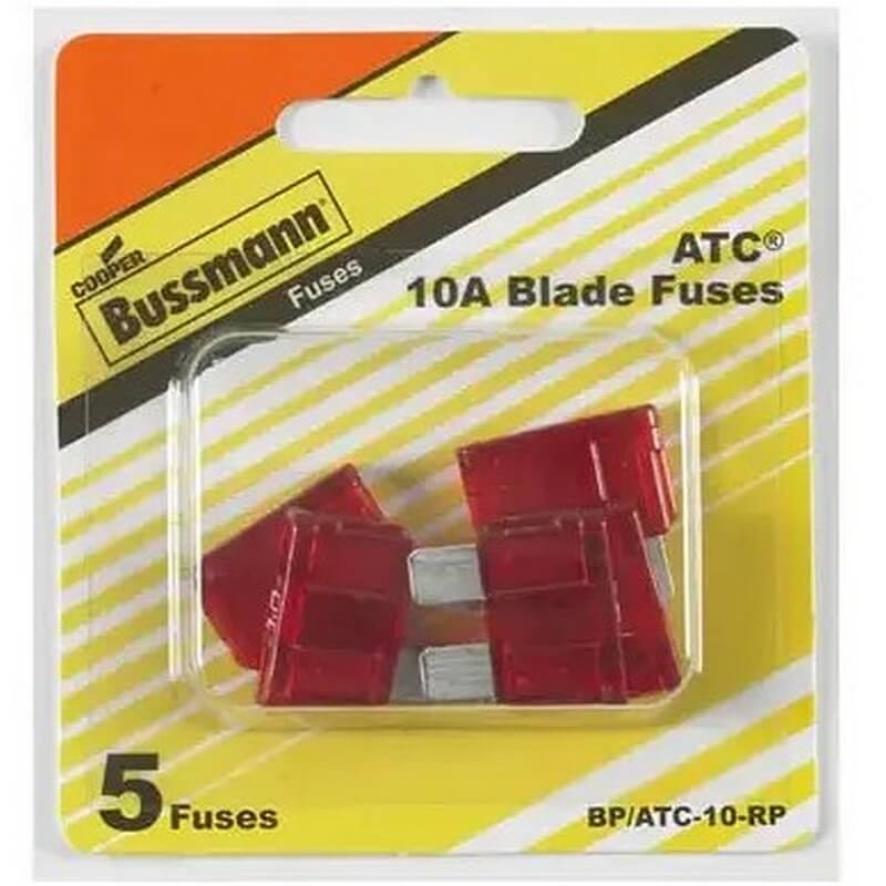 Bussmann BP-ATC-10-RP Red ATC Blade Automotive Fuses 10A 5 pk