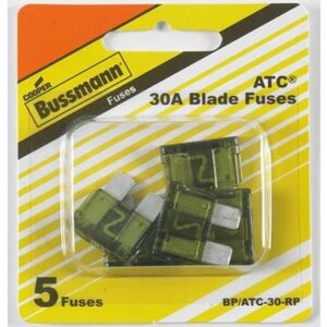 Bussmann BP-ATC-30-RP Green ATC Blade Automotive Fuses 30A 5 pk