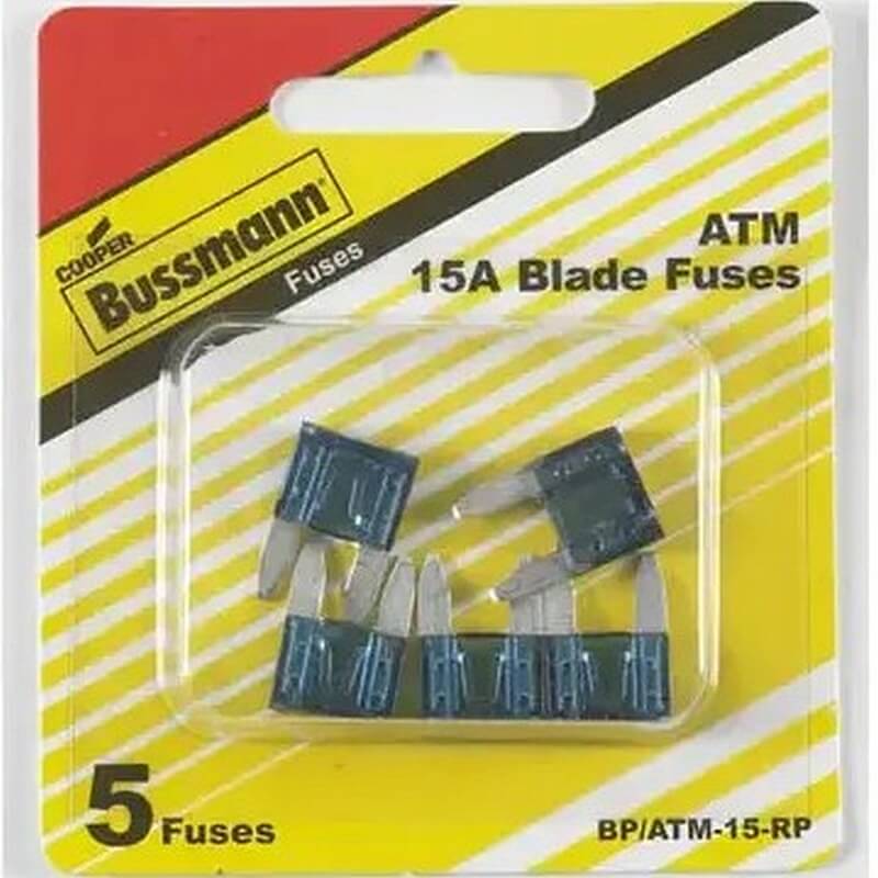 Bussmann BP-ATM-15RP Blue Mini Blade Automotive Fuses 15A 5 pk