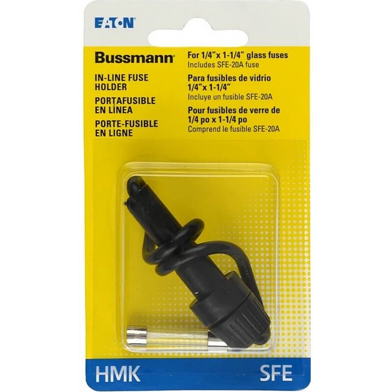 Bussmann BP/HMK-RP AGC/SFE Type Inline Glass Tube Fuse Holder 30A #12