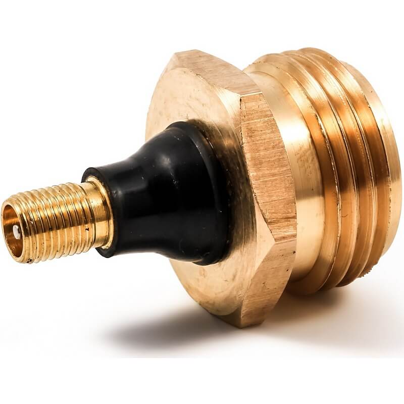 Camco Brass RV Blow-Out Plug with Shrader Valve