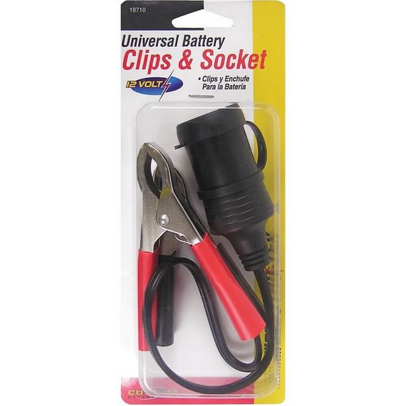 Custom Accessories Universal Battery Clips & Socket 12V