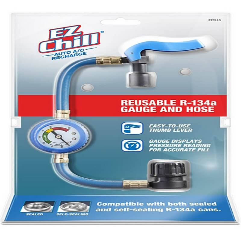 EZ Chill Reusable R-134a AC Gauge & Hose