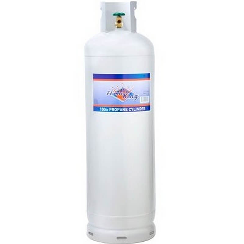 Flame King Empty White Steel Propane Cylinder 100 lb