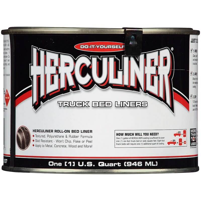 J-B Weld Herculiner Brush-On Black Truck Bed Liner Coating 1 qt