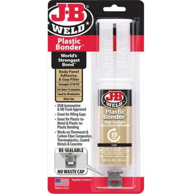 J-B Weld PlasticBonder Tan Epoxy Syringe 0.85 oz