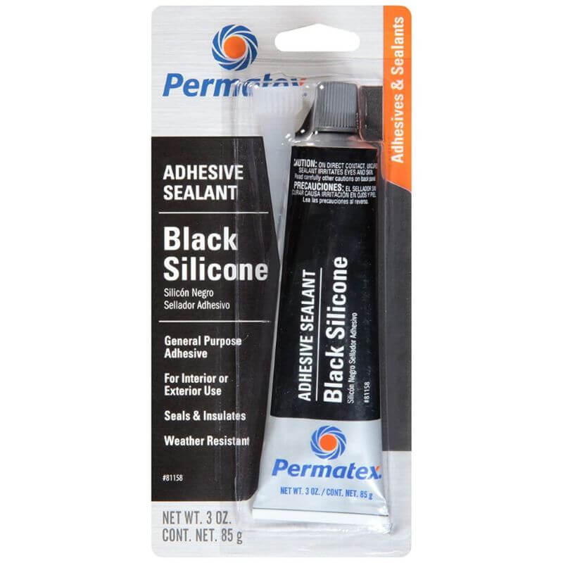 Permatex Black Silicone Adhesive Sealant 3 oz