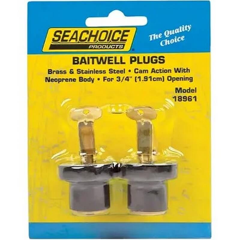 Seachoice Stainless Steel Deck & Baitwell Plugs 3/4” 2 pk