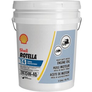 Shell Rotella T4 Triple Protection 15W-40 Heavy Duty Diesel Engine Oil 5 gal