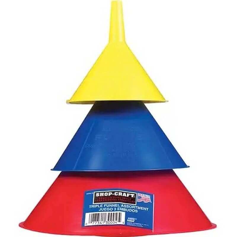 Shop Craft Assorted Plastic Funnel Set 3 pc