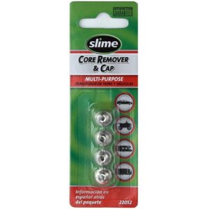 Slime Metal Tire Valve Caps 1 PSI 4 pk
