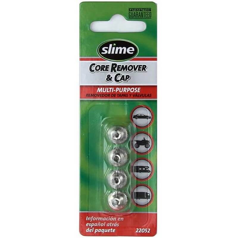 Slime Metal Tire Valve Caps 1 PSI 4 pk