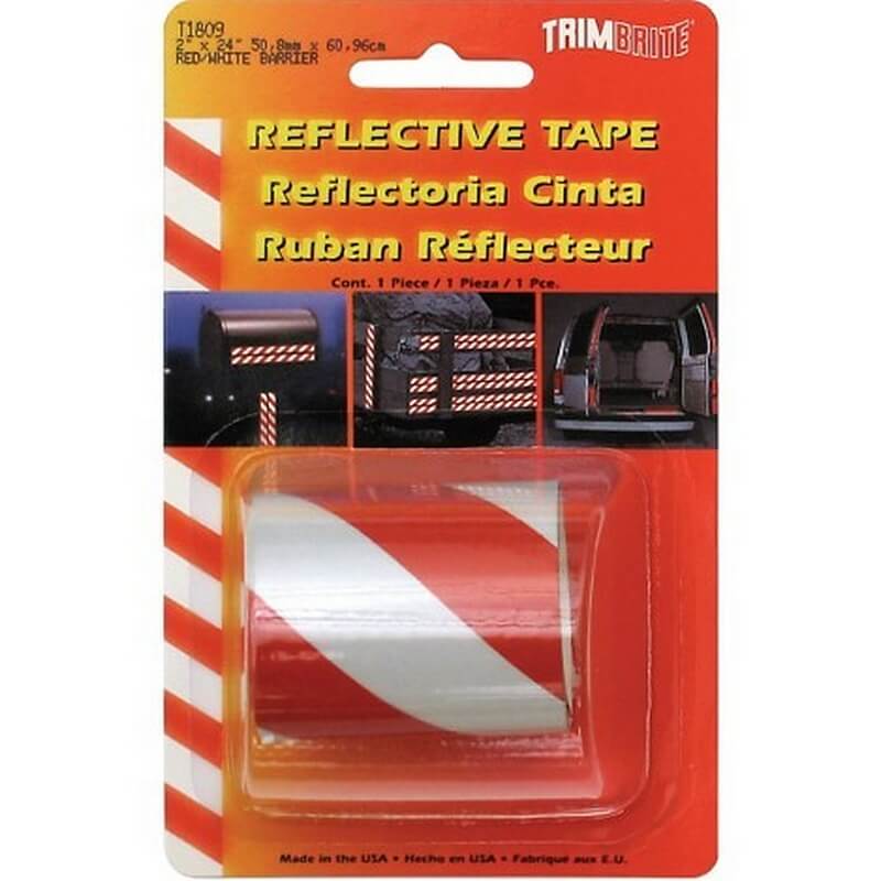 Trim Brite Red/White Reflective Tape 2”x24”