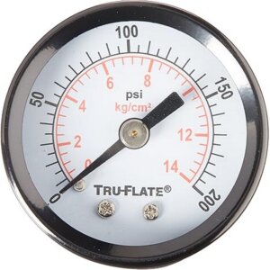 Tru-Flate Mini Air Line Rugged Gauge 1/8” 200 PSI